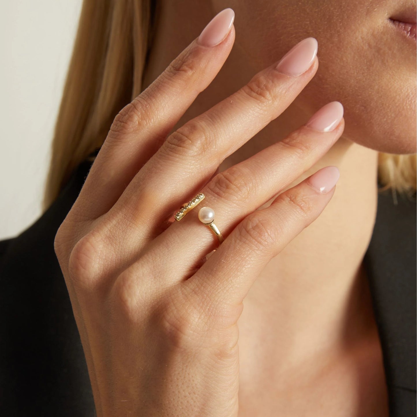 Jokabeth Jewelry Archival Open Pearl Ring