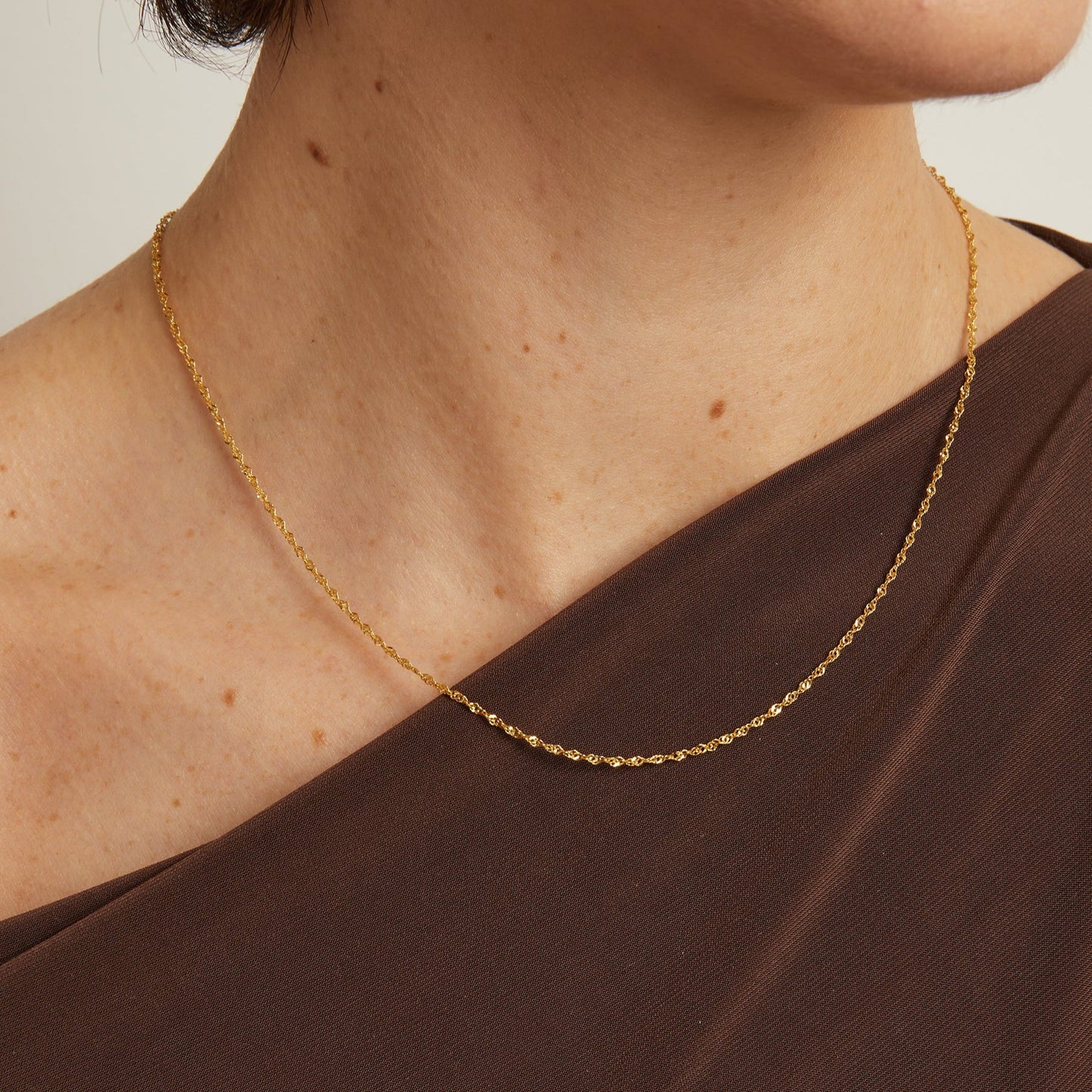 Jokabeth Jewelry Barely There Chain Necklace - Gold Vermeil Ultra-Fine