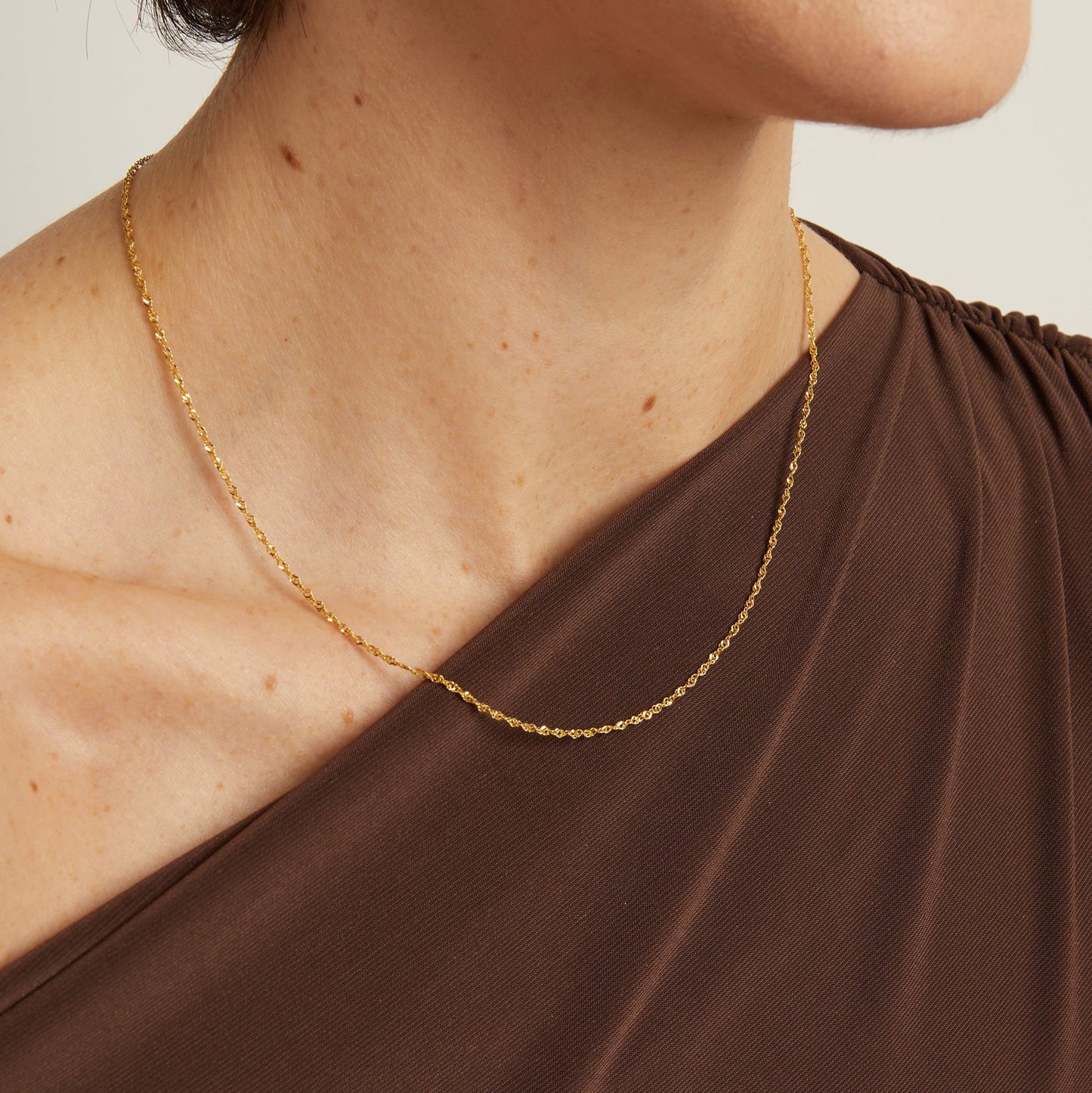 Jokabeth Jewelry Barely There Chain Necklace - Gold Vermeil Ultra-Fine