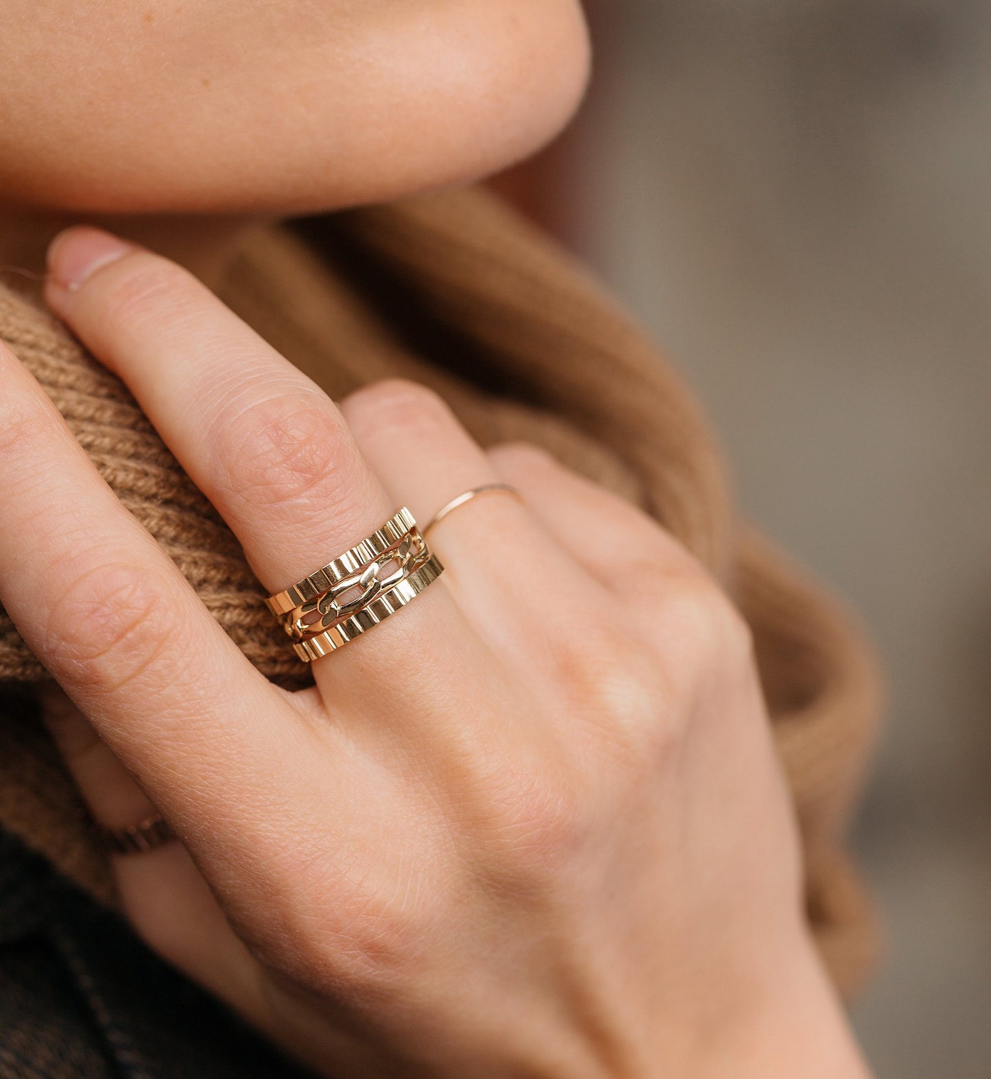 Jokabeth Jewelry Mini Infinity Ring - Gold Vermeil Stackable Band
