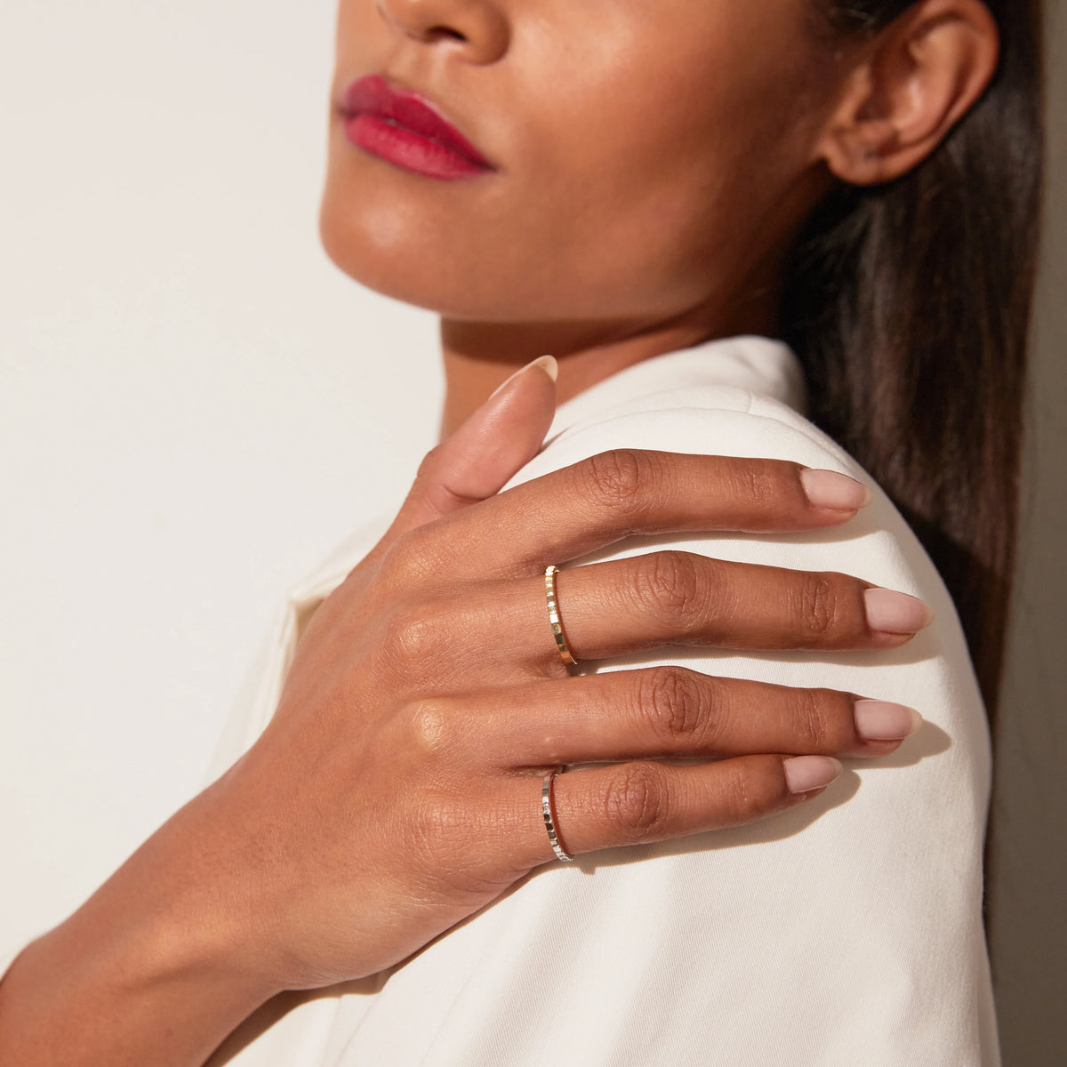 Jokabeth Jewelry Mini Infinity Ring – single ring product shot overhead