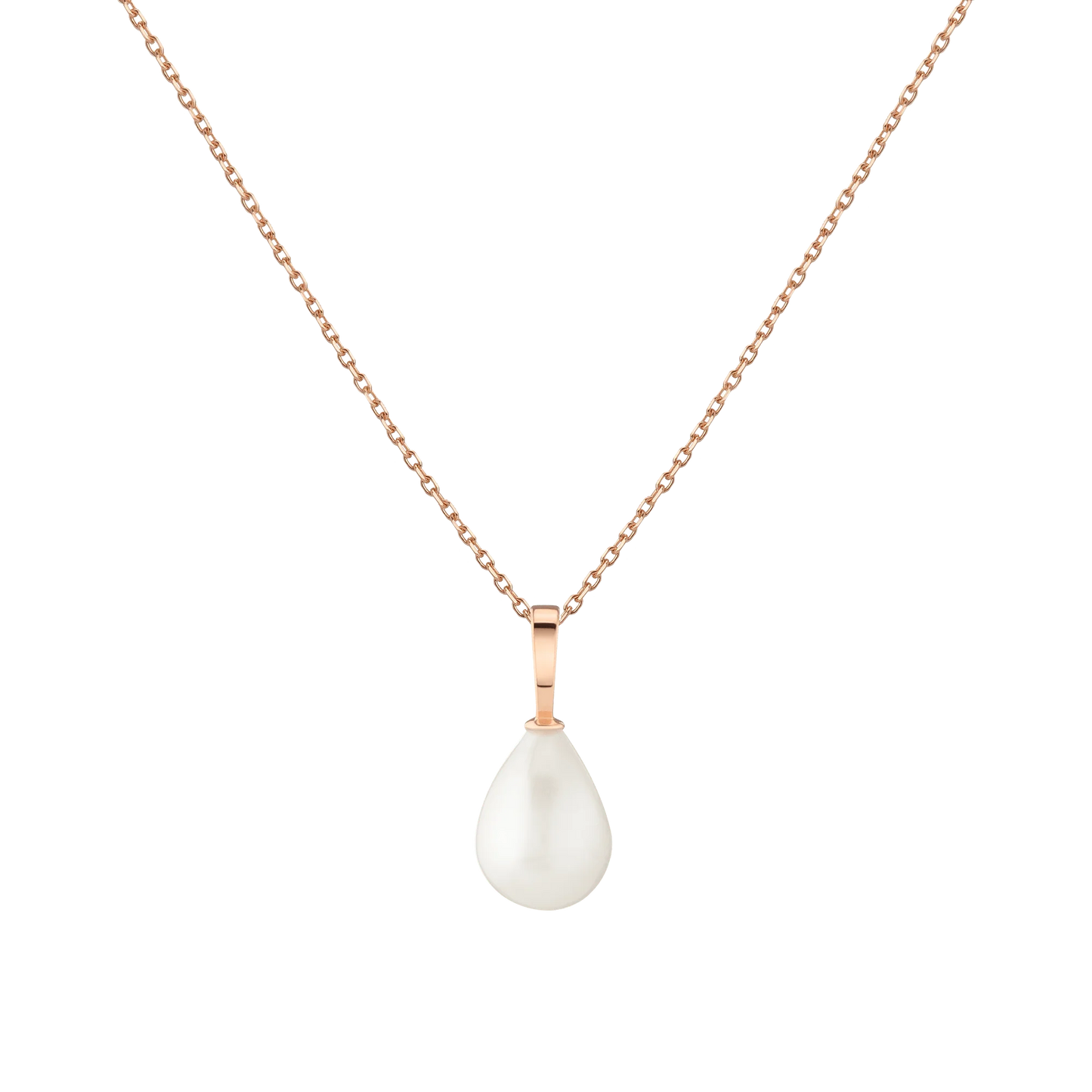 Jokabeth Jewelry Pearl Drop Necklace - Elegant Gold Vermeil Chain Pendant