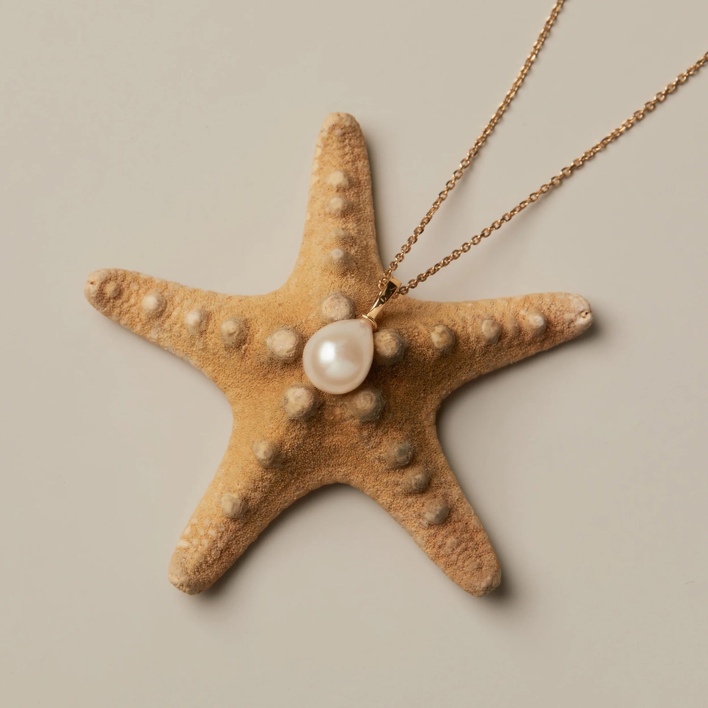Jokabeth Jewelry Pearl Drop Necklace - Elegant Gold Vermeil Chain Pendant